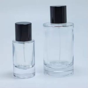 Wholesale 30ml 50ml 100ml Round Clear Glass <b>Perfume</b> Bottles Custom Logo Screen Printing Luxury Empty <b>Fragrance</b> Bottle with Box - Product Image 2