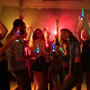 16oz nhấp nháy dẫn ánh sáng bóng đèn cup 500 ml cho đồ uống với rơm rộng miệng nhựa ánh sáng bóng đèn chai cho Đảng ủng hộ - Product Image 6