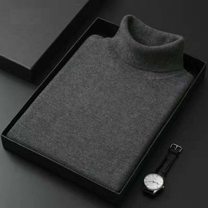 <span class=keywords><strong>Jersey</strong></span> de <span class=keywords><strong>cuello</strong></span> <span class=keywords><strong>alto</strong></span> de Cachemira liso Casual de manga larga en blanco suéter de moda para <span class=keywords><strong>hombre</strong></span> traje - Product Image 3