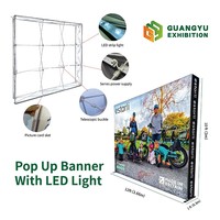 Support de bannière pop-up en tissu LED, stand d'exposition, toile de fond de salon professionnel, mur multimédia, photomaton, bannière pop-up, boîte à lumière LED