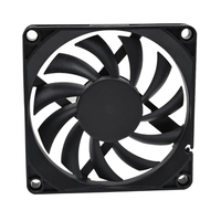Kipas Pendingin DC 5V/12V/24V Rendah Kebisingan 80x80x10mm Ultra Tipis dengan Bantalan Bola Tahan Lama untuk Peralatan Industri yang Tenang