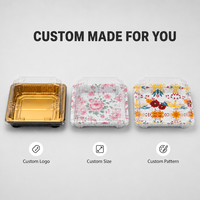 Emballage alimentaire en plastique recyclable pour sushis et sandwichs, conteneur carré jetable