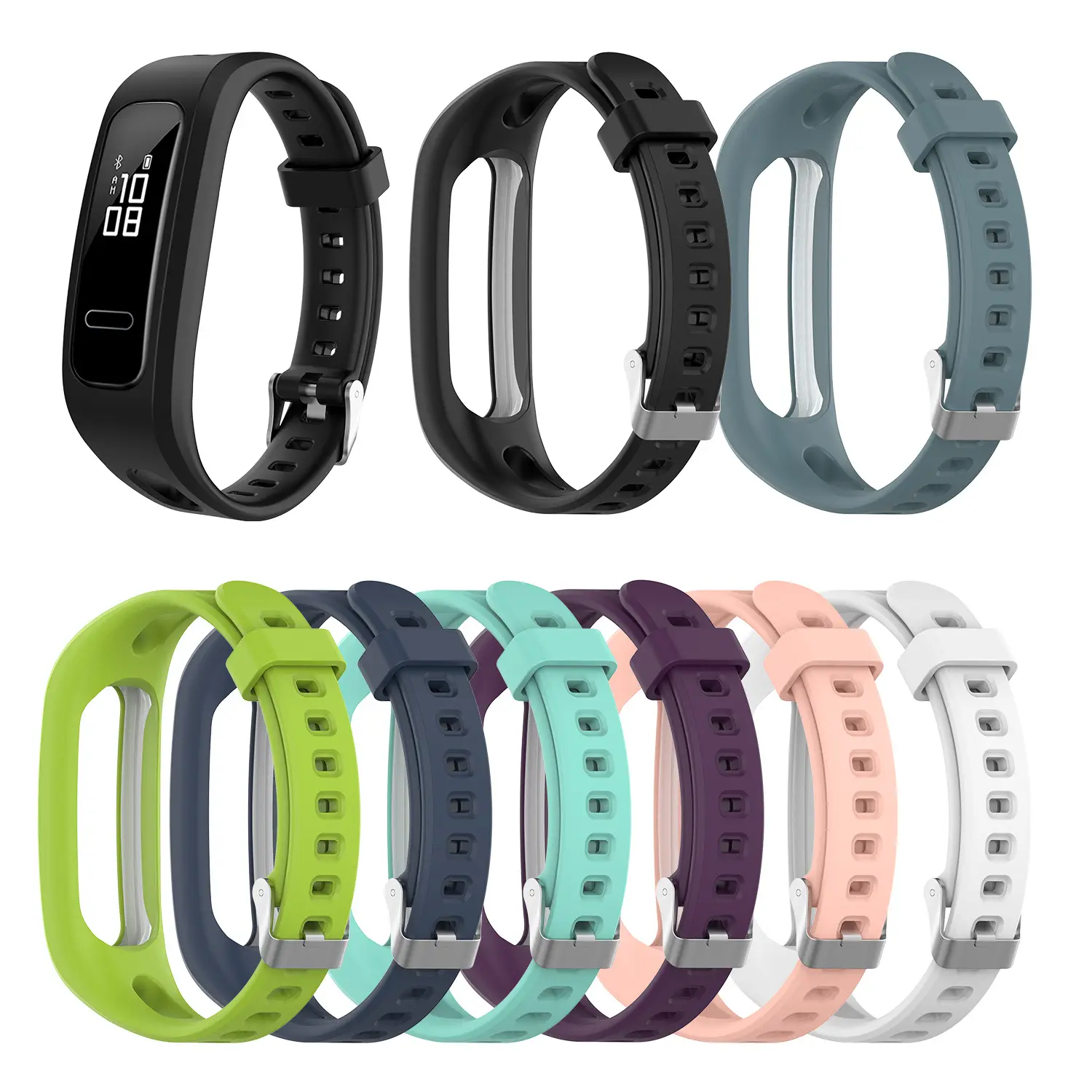 For Huawei Band 3E & 4E Wrist Strap For Honor Band 4 Running Version Smart Wristbands Watch Accessories Soft Silicone Bracelet