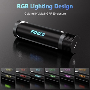 Boîtier SSD M.2 SATA NVME haute vitesse de forme cylindrique FIDECO avec RGB sans outil Idéal pour la récupération et le transfert de données - Product Image 3