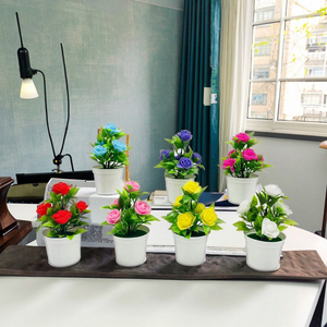 Năm cánh hoa trong nhà váy cưới chụp mô phỏng cây cảnh Xanh lễ Tạ ơn lễ kỷ niệm bọt hoa hồng trong chậu thường Xanh - Product Image 2