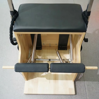 Chaise Wunda MJD M401A en bois de chêne durable - Équipement d'exercice multifonctionnel portable pour Pilates et Yoga à domicile avec garantie de 3 ans