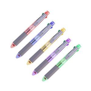 Wholesale 4-in-1 Novelty Ballpoint <b>Pen</b> Plastic Press with Red Blue Black Green <b>Multi</b>-<b>Color</b> Customized Logo 0.5 mm Writing Width - Product Image 2