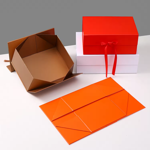 Factory Custom Logo Luxury Black Red White Foldable Rigid Cardboard Packaging Paper Box Recycled Materials <b>Sponge</b> Lining for - Product Image 2