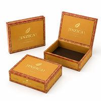 Boîtes à cigares en bois personnalisées de luxe, emballage rigide en carton premium avec logo, estampage à chaud doré, gaufrage et vernis UV sélectif