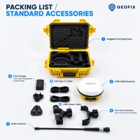 Penerima GNSS RTK C202 1408 Kanal, Kalibrasi Bebas, Kompensasi Kemiringan, Perangkat Survei untuk Pemetaan Kadastral