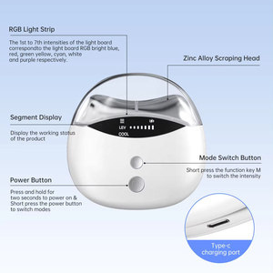 Điện công cụ chăm sóc da nóng nén nhiệt mát gua SHA điêu khắc mặt cổ Lift Massager Microcurrent mặt Toning thiết bị - Product Image 5