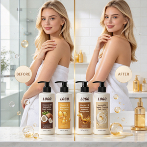 Loción Corporal Hidratante y Aclarante de Marca Privada OEM, con Vitamina C, Aceite de Coco, Manteca de Karité, Antiarrugas y Blanqueadora - Product Image 4