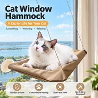 Hamac transfrontalier amélioré pour toutes les saisons, nid suspendu à ventouses, lit pliable pour chat sur rebord de fenêtre, fournitures pour animaux de compagnie