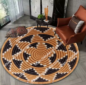 Vente en gros de <span class=keywords><strong>tapis</strong></span> <span class=keywords><strong>rond</strong></span> avec logo personnalisé, <span class=keywords><strong>tapis</strong></span> <span class=keywords><strong>rond</strong></span> éthiopien au design traditionnel, <span class=keywords><strong>tapis</strong></span> épais pour salon et chambre à coucher - Product Image 4