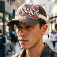 Gorra Trucker Personalizada al por Mayor con Estampado Azteca, Bordado Vintage, Malla Trasera Ajustable, para Verano, Unisex, para Golf y Béisbol