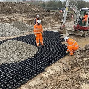 新型環境対応<span class=keywords><strong>HDPE</strong></span>プラスチック製馬用パドックグリッド排水斜面地盤補強グリッド - Product Image 1