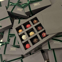 Boîte Cadeau de Luxe en Chocolat avec Logo Personnalisé et Emballage, Boîte à Truffes de Noël pour Biscuits, En Gros