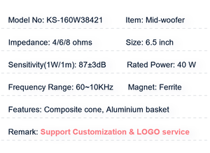 6.5 Inch Hifi Âm Nhạc Rạp Hát Tại Nhà Midwoofer Loa Đơn Vị Loa Midbass Hợp Cone 6.5 "Midwoofer Điều Khiển - Product Image 5