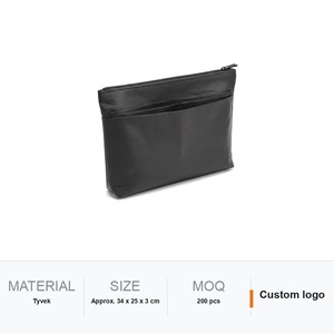 <b>Document</b> <b>Organiser</b> A4 Tyvek Zip 3 Inner Pockets 34x25x3cm Multi Pocket File Bag Custom Logo Screen Printed Bulk - Product Image 6