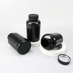 500ml Food Grade PET Black <b>Plastic</b> Bottles Leakproof Screw <b>Cap</b> Reusable for Juice Water Cosmetic Liquid Storage - Product Image 3