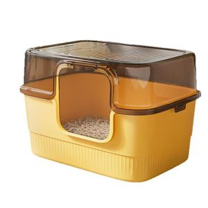 Extra-<b>large</b> fully enclosed litter <b>box</b>, anti-sand litter, odor-proof, splash-proof, top-mounted, extra-<b>large</b> litter <b>box</b>. - Product Image 1
