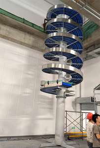 Trasportatore a Spirale Prodotto in Cina per l'Industria Farmaceutica RUSSA con Piastre a Catena da 400mm e Uscita da 4m - Product Image 4