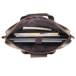 Mallette pour <span class=keywords><strong>ordinateur</strong></span> portable Crazy Horse en <span class=keywords><strong>cuir</strong></span> véritable pour <span class=keywords><strong>homme</strong></span> de 15.6 <span class=keywords><strong>pouces</strong></span> <span class=keywords><strong>Sac</strong></span> souple pleine fleur pour <span class=keywords><strong>ordinateur</strong></span> professionnel Sacoche pour <span class=keywords><strong>ordinateur</strong></span> portable - Product Image 5