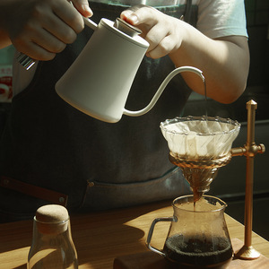Bouilloire à café col de cygne en acier inoxydable avec bec étroit et longue poignée pour le café filtre – Idéale pour le café en direct de source - Product Image 1