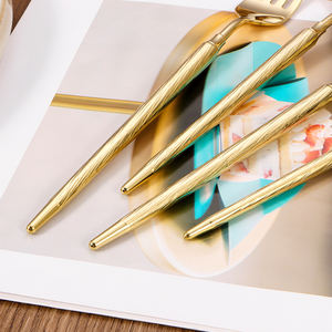 2025 nouveau coffret cadeau de noël ensemble de couverts martelés en acier inoxydable Champagne or cuillères et fourchettes ensemble - Product Image 5