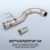 Tuyau de liaison intermédiaire modifié pour échappement de moto, à enfiler pour Can-Am Spyder F3 2015-2025 et Can-Am Spyder RT 2011-2023