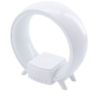 Lampe musicale arc-en-ciel, lampe de chevet avec haut-parleur, chargeur sans fil, lumière ambiante colorée, lampe de bureau, veilleuse intelligente