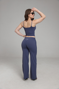 Ensemble de sport <span class=keywords><strong>et</strong></span> <span class=keywords><strong>yoga</strong></span> pour femme - Pantalon droit respirant à taille élastique <span class=keywords><strong>et</strong></span> débardeur - Product Image 3