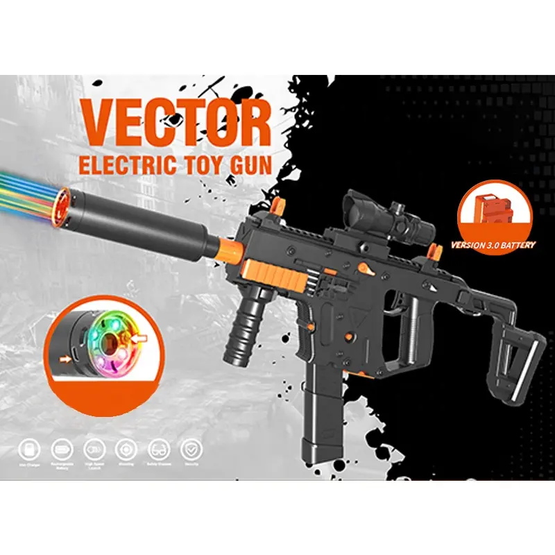 Arma elétrica de brinquedo para jogos de tiro ao ar livre, pistola blaster de bola de gel para adultos e crianças, pistola de água para tiro ao ar livre, ideal para adultos e crianças