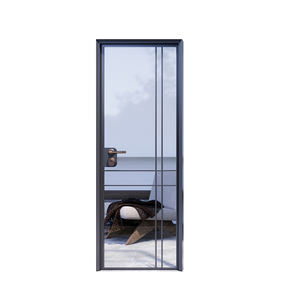 <span class=keywords><strong>Porte</strong></span> à battants en verre intérieur en aluminium insonorisé minimaliste moderne Cadre fin et étroit pour maisons Appartements - Product Image 3