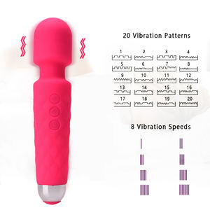 Venta caliente USB recargable vibrador cuerpo varita masajeador 20 Modo frecuencias sexo masaje chino para mujeres - Product Image 3