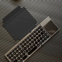 Keyboard lipat desain khusus KF86 MAX, papan ketik nirkabel dengan bantalan sentuh BT untuk Laptop ponsel Tablet dan casing kulit