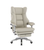 Chaise de bureau exécutive moderne JOHOOFURNITURE, robuste, avec grand siège large et haut, support lombaire, repose-pieds à ressorts, en cuir PU