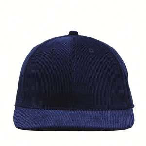 Casquette de baseball structurée à visière plate en velours côtelé, design à 6 panneaux, personnalisable, haute qualité, faible MOQ - Product Image 2