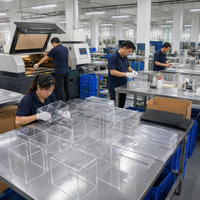 Boîte de présentation en acrylique transparente personnalisée, bac de rangement pour la vente au détail, organisateur de comptoir pour bonbons et cosmétiques, plateau pour l'affichage des produits sur les étagères des magasins