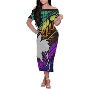 Abiti unici per le donne Papua nuova ghinea con spalle aderenti Maxi abito modello uccello del paradiso abbigliamento Casual personalizzato - Product Image 3