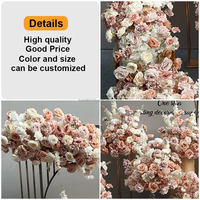 Harga pabrik Nude Ivory Flower Ball Runner buatan Delphinium Set bunga pernikahan pengaturan