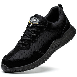 Zapatos de seguridad para hombre con punta de acero, de caña baja, transpirables, ligeros y resistentes a pinchazos, para trabajo y uso en exteriores. - Product Image 2