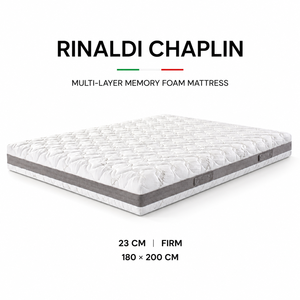 ที่นอนเมมโมรี่โฟม Rinaldi CHAPLIN ขนาด 20 ซม. แบบ Extra Firm ระบายอากาศได้ดี หลายชั้น พร้อมเทคโนโลยี Technocell Support ดีไซน์ทันสมัย หุ้มด้วยผ้าโพลีเอสเตอร์ - Product Image 3