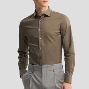 <span class=keywords><strong>Camicia</strong></span> Casual da <span class=keywords><strong>uomo</strong></span> con colletto a maniche lunghe in misto <span class=keywords><strong>lino</strong></span> formale monopetto <span class=keywords><strong>Slim</strong></span> <span class=keywords><strong>Fit</strong></span> professionale da lavoro minimalista - Product Image 2