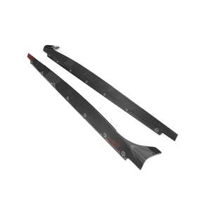 Pour <span class=keywords><strong>Audi</strong></span> A5 B9.5 S5 S Line 2021-2024 Spoiler de lèvre d'extension de jupe latérale en Fiber de carbone véritable - Product Image 4