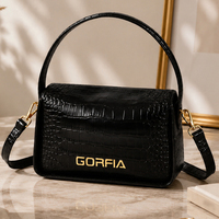 Sac à main pour femme en cuir PU à motif crocodile, personnalisable avec logo et couleur, sac à bandoulière à rabat avec sangle amovible, OEM ODM