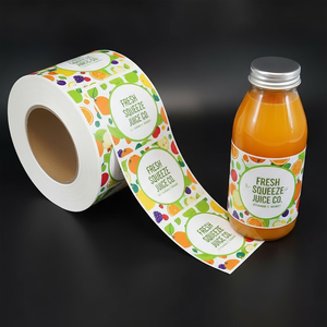 Autocollant transparent étanche pour boisson aux fruits autocollant de marque privée en vinyle pour emballage de bouteille en <span class=keywords><strong>plastique</strong></span> de jus - Product Image 3