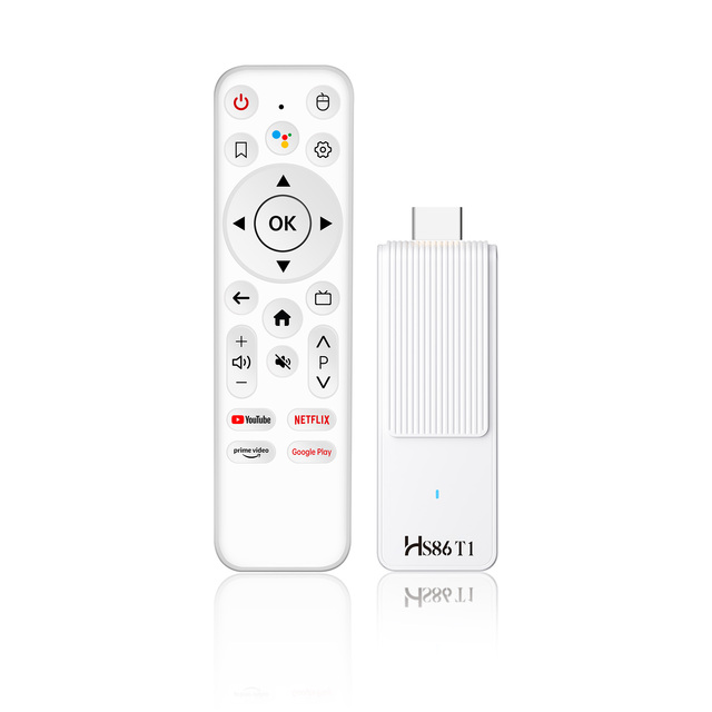 HS86 T1 4K Android TV Stick Quad Core 32bit RAM 2GB ROM 16GB Android 14 OS Support Screen Cast Gaming Stick for TV