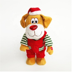 Giocattoli di Peluche Natalizi <span class=keywords><strong>Cani</strong></span> Danzanti e Cantanti Giocattoli Elettrici Animali Imbottiti <span class=keywords><strong>per</strong></span> <span class=keywords><strong>Bambini</strong></span> - Product Image 1