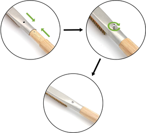 <span class=keywords><strong>Brosse</strong></span> <span class=keywords><strong>à</strong></span> pizza de 21 pouces avec grattoir-Outil de nettoyage parfait <span class=keywords><strong>pour</strong></span> <span class=keywords><strong>four</strong></span> <span class=keywords><strong>à</strong></span> pizza portable extérieur, avec manche <span class=keywords><strong>en</strong></span> <span class=keywords><strong>bois</strong></span> et poils <span class=keywords><strong>en</strong></span> <span class=keywords><strong>laiton</strong></span> - Product Image 5